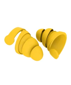 Yellow BOLLSEN Earplugs Hearing Protection, featuring a spiral design and smooth surface.