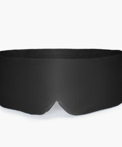 Black silk sleep mask