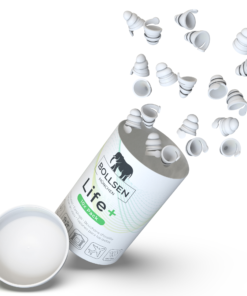 BOLLSEN Life plus 10x Pack tube with ten pairs of white silicone earplugs