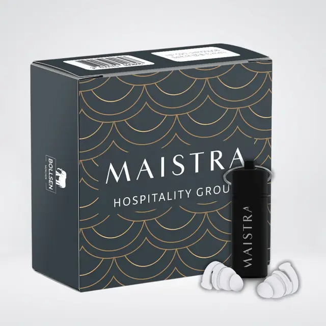 Maistra Hospitality Group branded earplug box